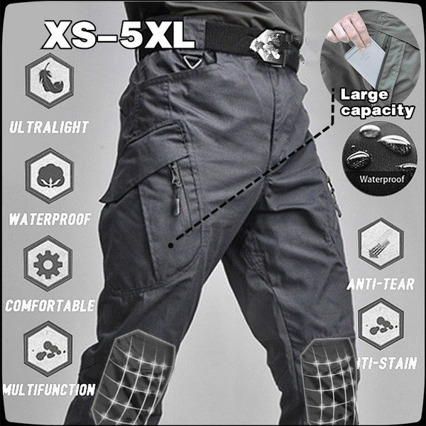 Men&apos;s Outdoor Sports Trekking Pants Tactical Military Sweatpants Fighting Multi-pocket Pants