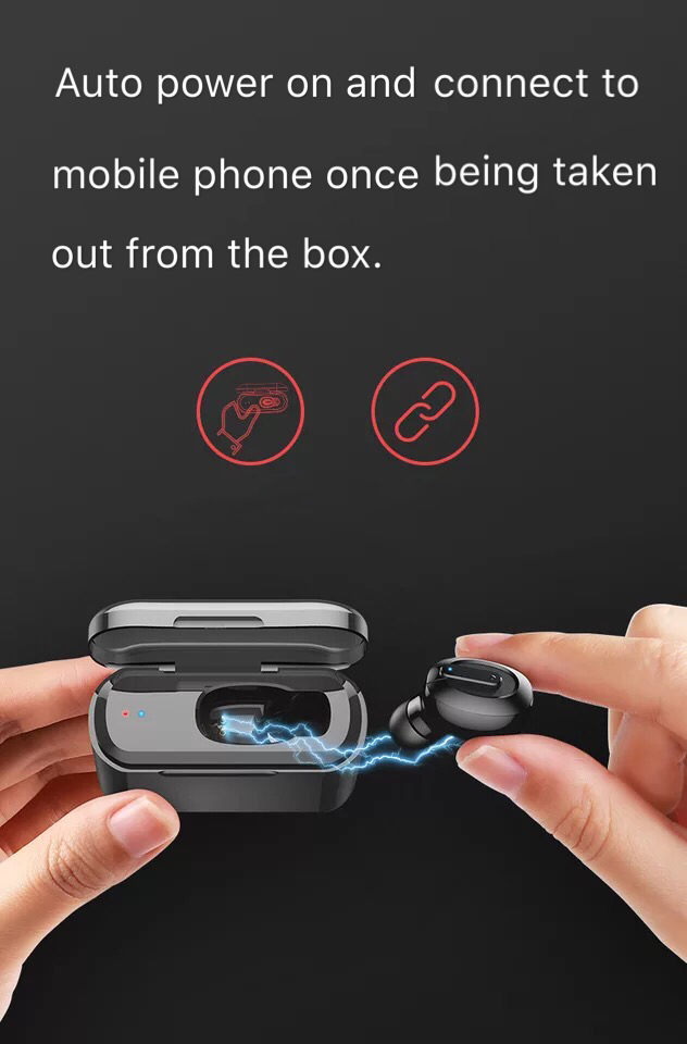 Earbuds Headset Power earbud + 2200mAH power bank Bluetooth Wireless Earphoneearphones wireless