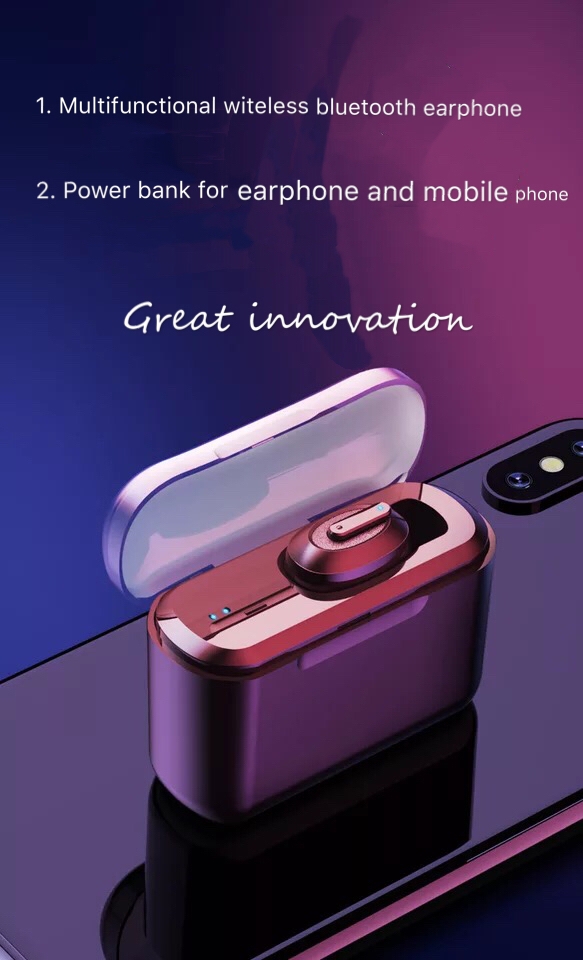 Earbuds Headset Power earbud + 2200mAH power bank Bluetooth Wireless Earphoneearphones wireless