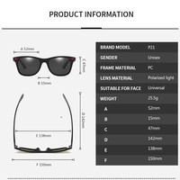 Design Classic Polarized Sunglasses  Male Goggle UV400 Men Women Driving Square Frame Sun Glasses