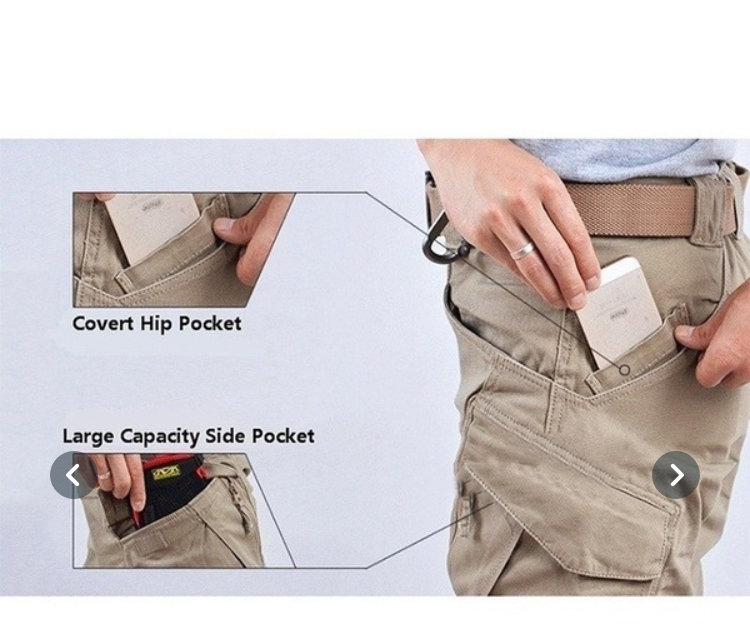 Men's Fashion Waterproof Multi-pocket Breathable Outdoor Tactical Pants Work Pants Men's Slim Army