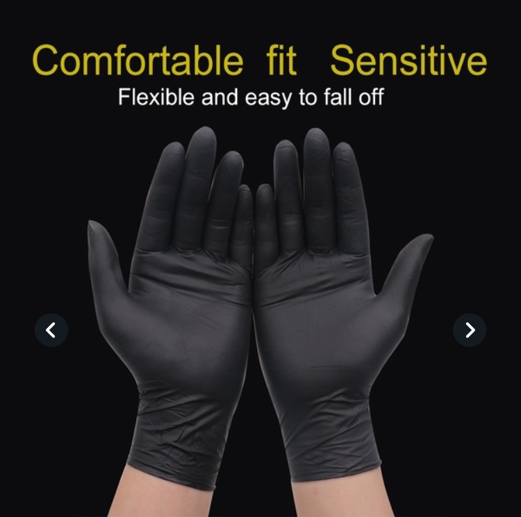 Gloves Black Food Grade Waterproof Allergy Free Medical Disposable Work Safety Gloves Gloves