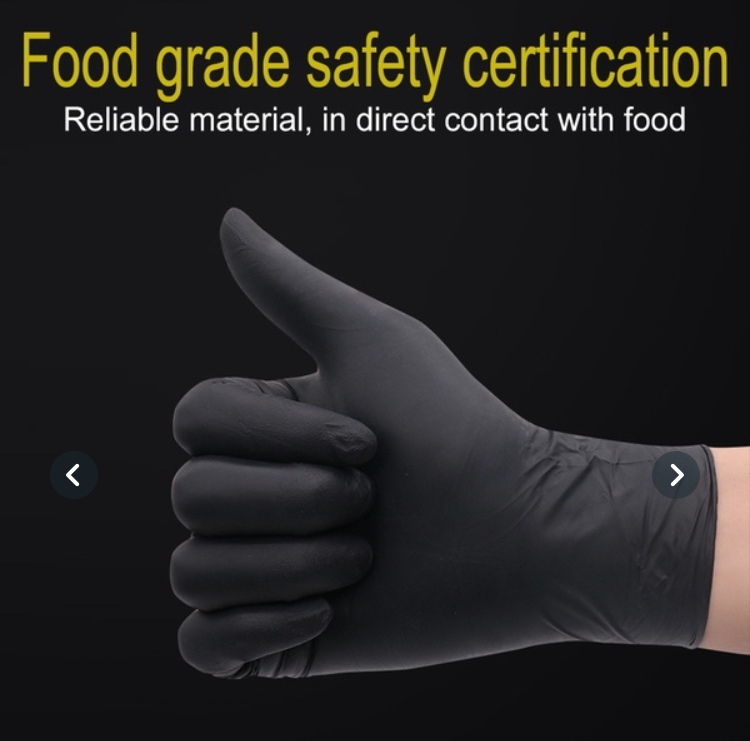 Gloves Black Food Grade Waterproof Allergy Free Medical Disposable Work Safety Gloves Gloves