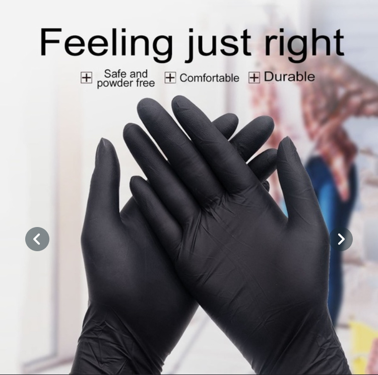 Gloves Black Food Grade Waterproof Allergy Free Medical Disposable Work Safety Gloves Gloves
