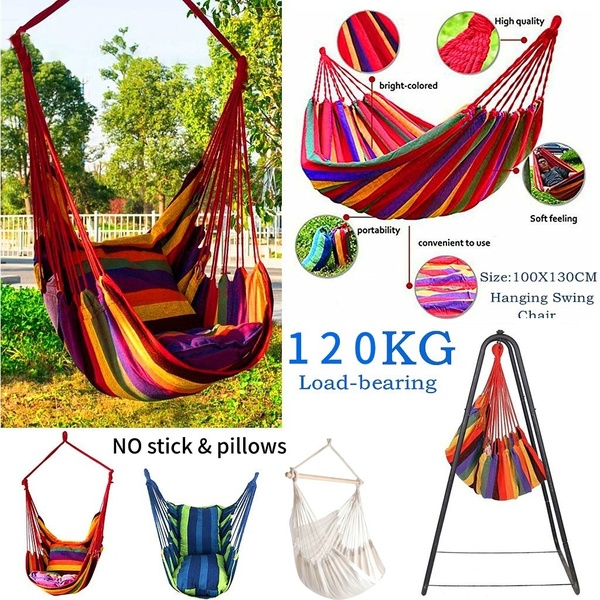 Hanging Chair Hammock Portable Travel Camping Home Bedroom Swing Bed Lazy Chair Collapsible Garden