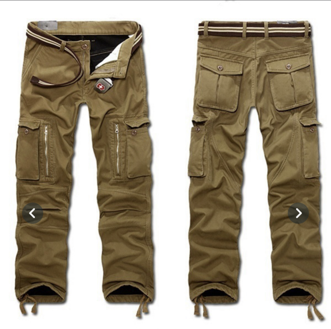 Men's Multi Pocket Military Jeans Casual Cotton Breathable Army Camouflage Cargo Cotton Pants