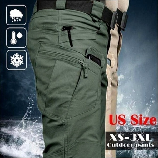 Men's Fashion Waterproof Multi-pocket Breathable Outdoor Tactical Pants Work Pants Men's Slim Army