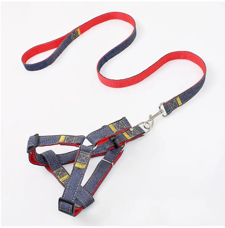 Pet Dogs Chest Strap Small Dog Traction Rope Pet Dog Chain Hyena Rope Nylon Collar  Pets Dog Collar