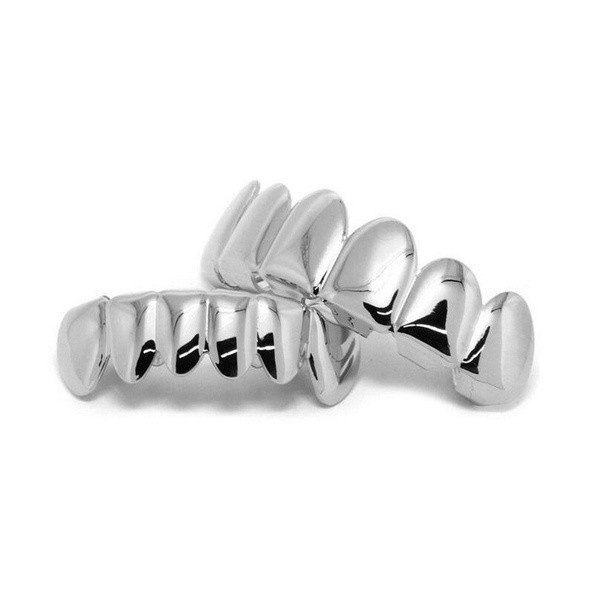 New Hip Hop Teeth Grillz Set Top/Bottom Mouth Teeth Grills Fashion Removable Dental Grills Jewelry