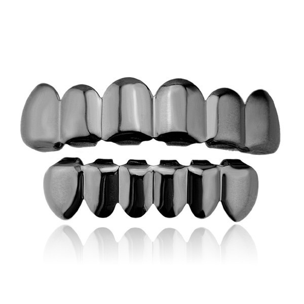 New Hip Hop Teeth Grillz Set Top/Bottom Mouth Teeth Grills Fashion Removable Dental Grills Jewelry