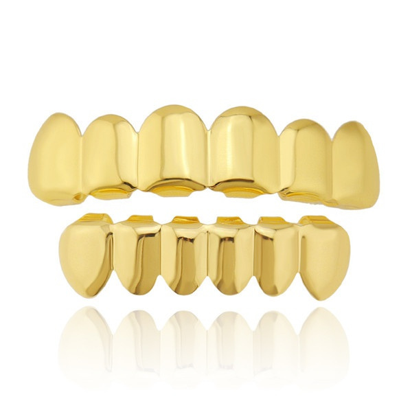 New Hip Hop Teeth Grillz Set Top/Bottom Mouth Teeth Grills Fashion Removable Dental Grills Jewelry
