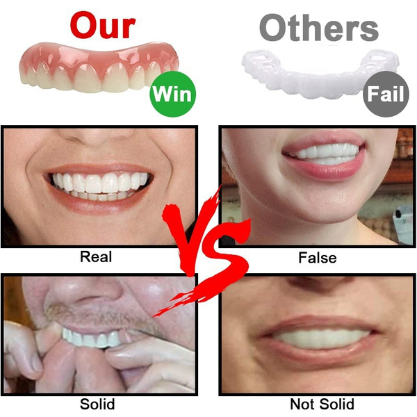 Real Teeth Comfortable and Beautiful Whitening Cosmetics Confidence Dentures Silicone Smiley Veneers