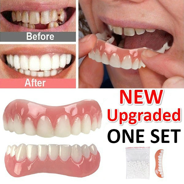 Real Teeth Comfortable and Beautiful Whitening Cosmetics Confidence Dentures Silicone Smiley Veneers
