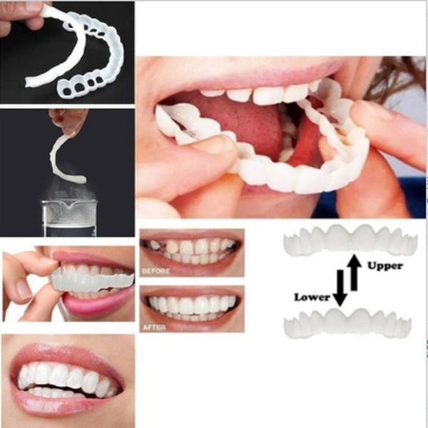 HOT New reusable smile denture maxillary teeth adjustment beauty comfort covering instant comfort