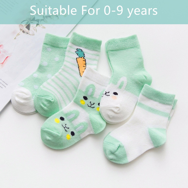 New Spring and Summer Children's Socks Cute Cartoon Kids Socks Breathable Thin Baby Cotton Socks
