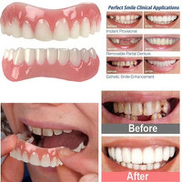 Teeth Set Comfortable Whitening Teeth Dentures Dentures Silicone Smile Veneers Beauty Tool