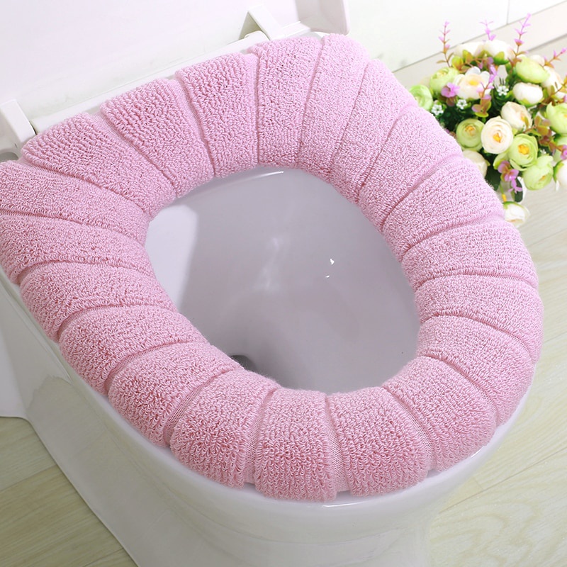 Toilet Seat Cover Warm Soft Acrylic Washable Mat Home Decor Closestool Mat Seat Case Toilet Lid