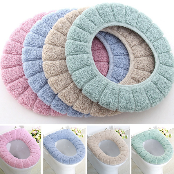 Toilet Seat Cover Warm Soft Acrylic Washable Mat Home Decor Closestool Mat Seat Case Toilet Lid