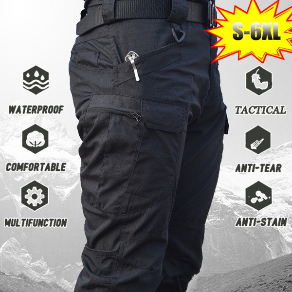 Men&apos;s Waterproof Outdoor Tactical Trousers Multi-pocket Breathable Work Pants Cargo Pants
