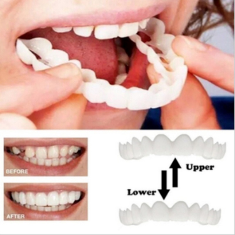 Cheaper Than  Comfort Denture Cover Buckle Silicone Perfect Smiley Veneer Teeth Upper Beauty
