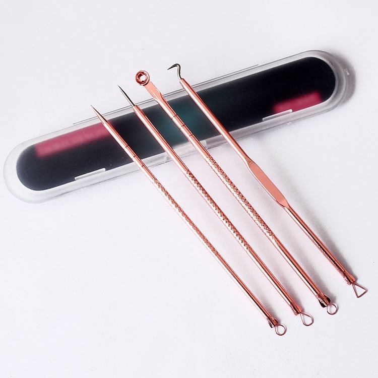 Set Unisex Stainless Steel Blackhead Whitehead Pimple Blemish Extractor Removal Tools Facial