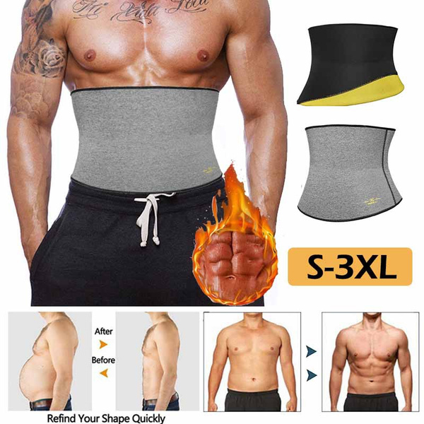 Men Neoprene Slimming Waist Belts Sweat Sauna Waist Trainer Slimming Body Shapers To Lose Weight Workout Tummy Control Belts