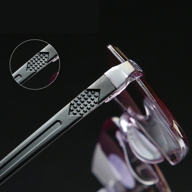 2022 Newest Rimless Diamond-cut Reading Glasses Anti-blue Light and Blue Film Integrated for Women Men Full Degree +1.0 +1.5 +2.0 +2.5 +3.0