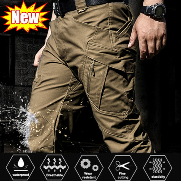 2021 New IX7 Tactical Men's Outdoor Sports Trekking Pants Tactical Military Sweatpants Fighting Multi-pocket Pants