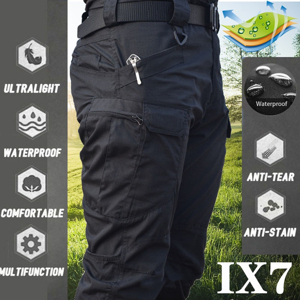 2023 New Men's Casual Waterproof Outdoor Trekking Tactical Trousers SWAT Multi-pocket Breathable Work Pants Cargo Pants Military Army Pants