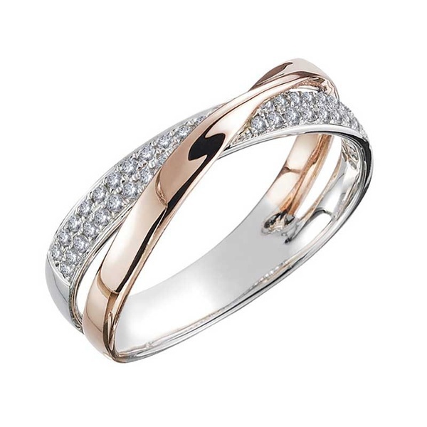 Fashion Micro Magnetic Slimming Ring 925 Sterling Silver White Sapphire Cross Rose Gold Ring Diamond Ring Women's Fat Burning Magnetic Thera