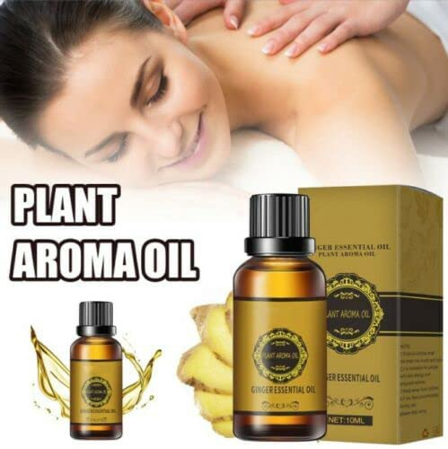 Belly Drainage Ginger Oil, Ginger Oil Lymphatic Drainage Massage, Belly Off Slimming Massage Oil on Stomach (10ml/30ml)
