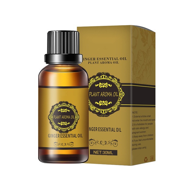 Belly Drainage Ginger Oil, Ginger Oil Lymphatic Drainage Massage, Belly Off Slimming Massage Oil on Stomach (10ml/30ml)