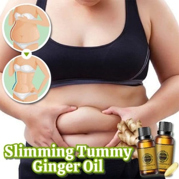 Belly Drainage Ginger Oil, Ginger Oil Lymphatic Drainage Massage, Belly Off Slimming Massage Oil on Stomach (10ml/30ml)