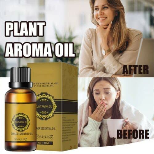 Belly Drainage Ginger Oil, Ginger Oil Lymphatic Drainage Massage, Belly Off Slimming Massage Oil on Stomach (10ml/30ml)