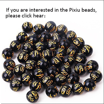 Feng Shui Obsidian Stone Beads Bracelet Men Women Unisex Wristband Gold Black Pixiu Wealth and Good Luck Women Bracelet
