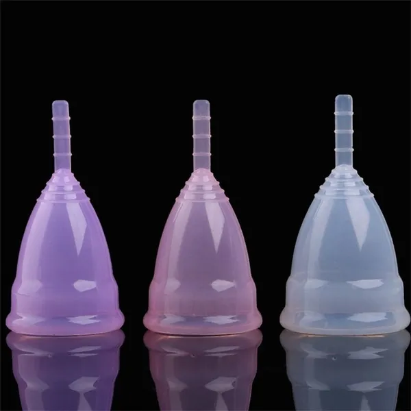 2pcs Silicone Menstrual Cup No Leak Safe Comfortable Women Menstrual Cup Reusable Soft Menstrual Period Cup