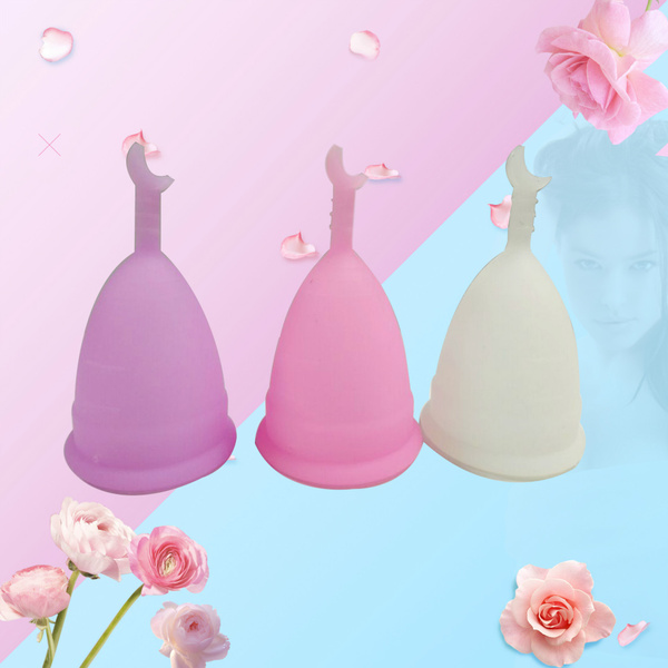 2pc Reusable Medical Period Cup Soft Silicone Ladycup Lunette Menstrual Cup S/L Size Mooncup