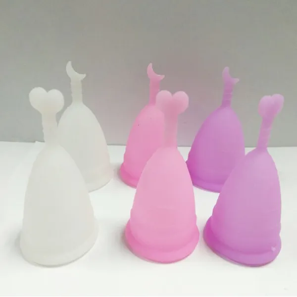 2pc Reusable Medical Period Cup Soft Silicone Ladycup Lunette Menstrual Cup S/L Size Mooncup