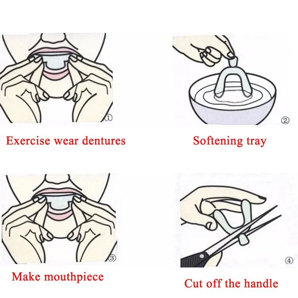4Pcs Thermoform Moldable Mouth Teeth Dental Trays Tooth Whitening Guard Whitener