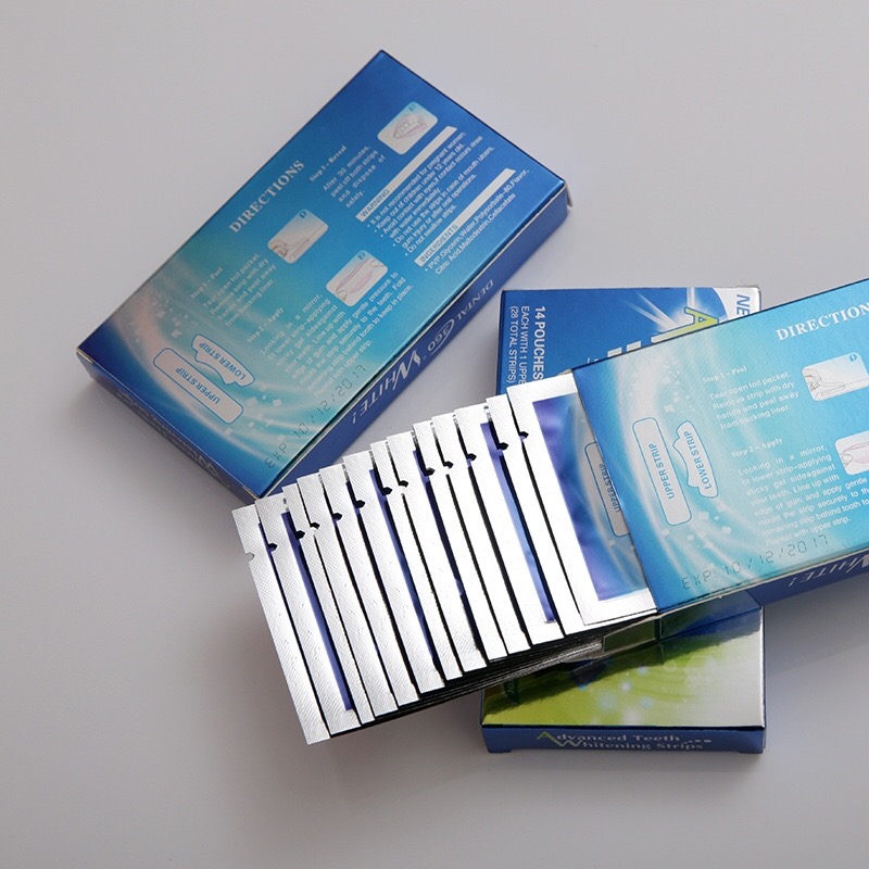 28pcs 3D White Gel Teeth Whitening Strips Oral Hygiene Care Double Strips Whitenin Bleaching Tools