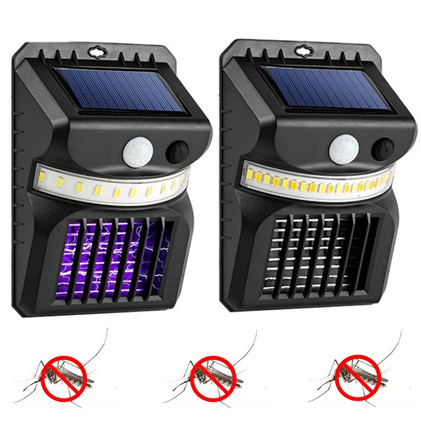 Solar Powered Wall Induction Light, UV Lamp Mosquito Zappers, Mosquito Repellent Wall Light, Bug Insect Fly Trap Killer