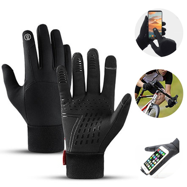Winter Warm Gloves Men Women Touchscreen Water Resistant Texting Thermal for Running Cycling Driving Hiking in Cold Weather（1 Pair  Black/Gr
