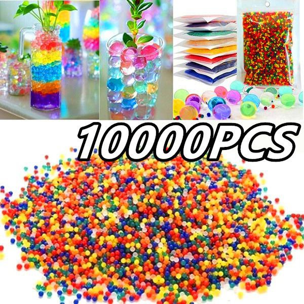 Bag Pearl Shaped Crystal Soil Water Beads Color Elastic Water Absorption Bead Gel Ball for Flower/Weeding/Mud/Grow Home Decoration Jelly Bal
