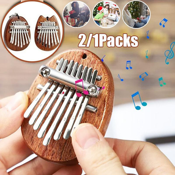 For Kids/Adult Christmas Gift 2/1Packs Mini Kalimba Portable 8Keys Thumb Piano Exquisite Finger Piano Beginners Musical Instrument