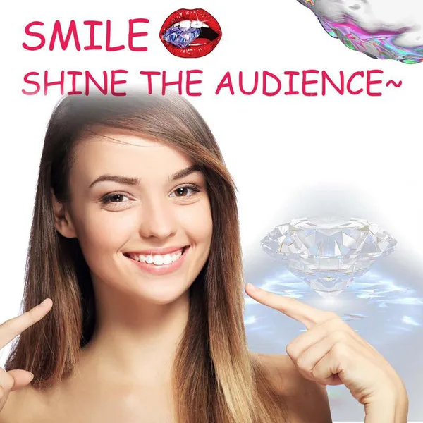 Tooth Gem Set White Dental Jewelry Beautiful Easy To Remove Easy To Install Sturdy Diy Tooth Gem Set With Curing Light And Glue