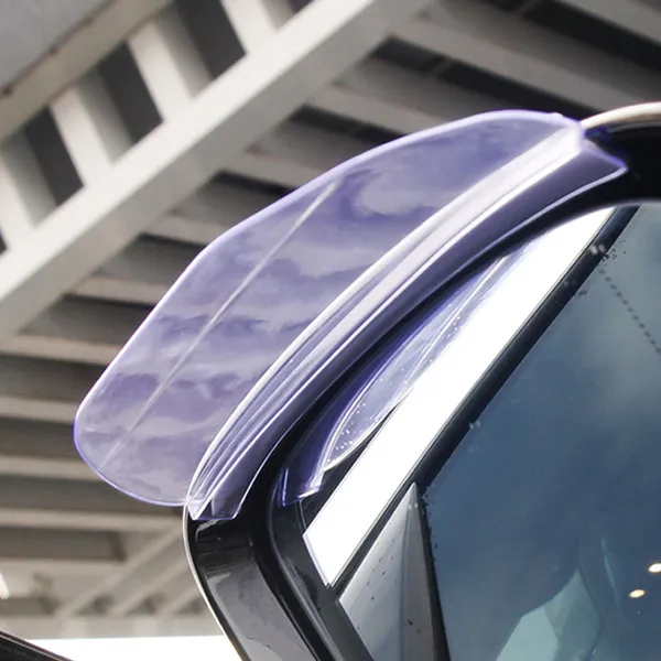 2Pcs/pair Transparent BLACK/Transparent WHITE Volvo Car Accessories Car Rearview Mirror Rain Visor Pvc for Volvo Xc60 V70 Xc90 V40 S60 Xc40
