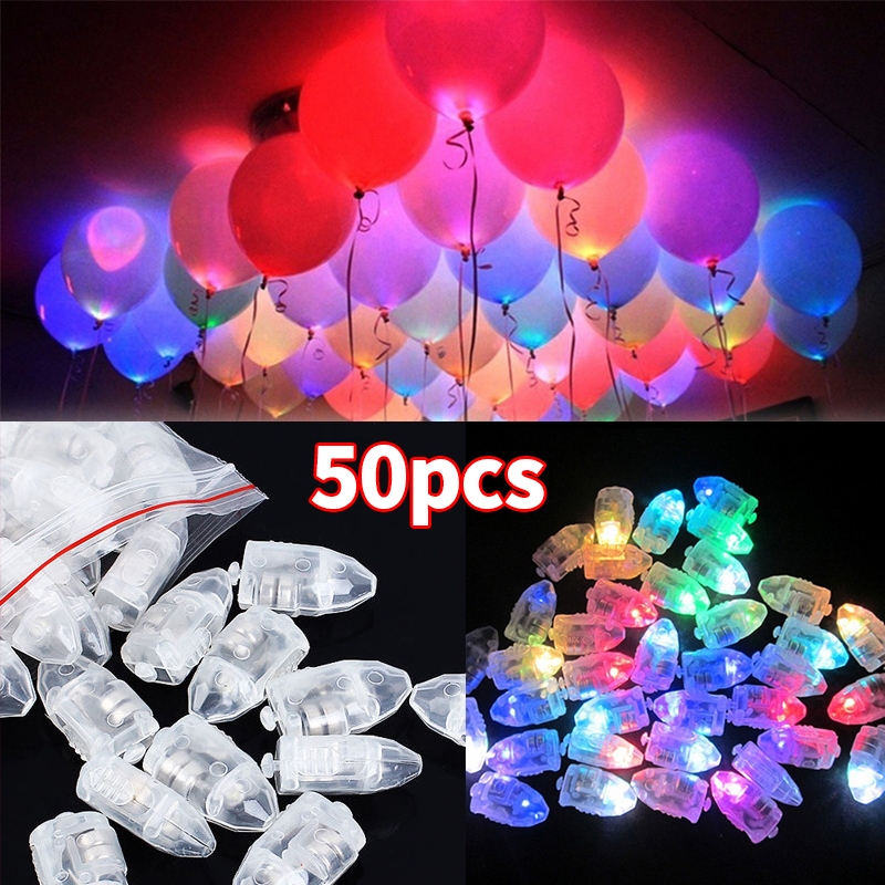2//10Pcs LED Balloons Light Up Party Decor Wedding Birthday Multi-color Selected