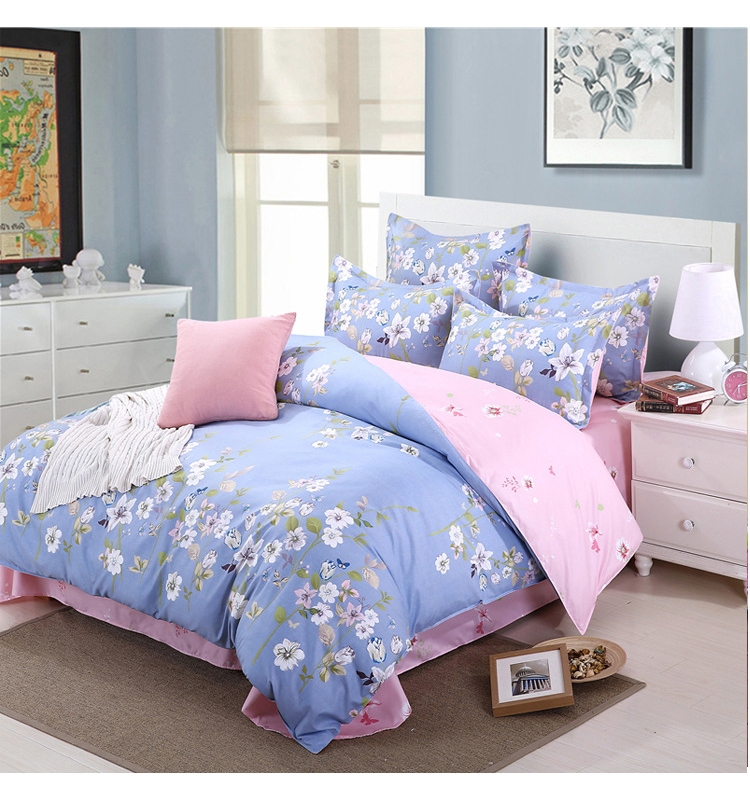 4pcs Bedding Set Queen Double Bed Size Bedclothes Comforter Duvet