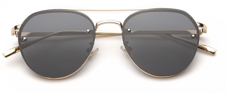 Oversized New Fashion Retro Metal Women Gradient Mirror Ocean Color Driven Sunglasses Male Female