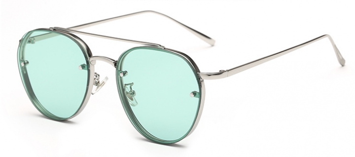 Oversized New Fashion Retro Metal Women Gradient Mirror Ocean Color Driven Sunglasses Male Female